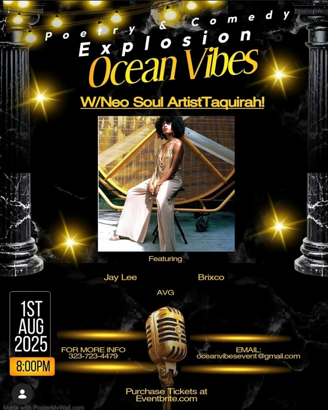 Ocean Vibes: Poetry & Comedy Explosion — Aug 01 2025