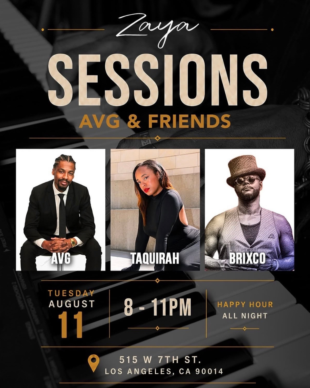 Zaya Sessions: AVG & Friends — Aug 11 2026