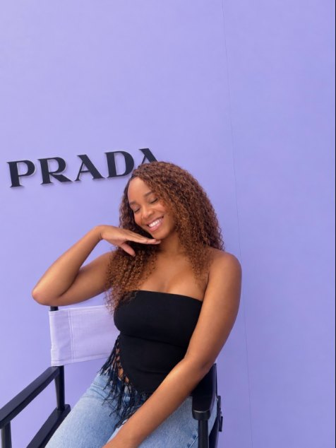 Taquirah for Prada Beauty on Instagram